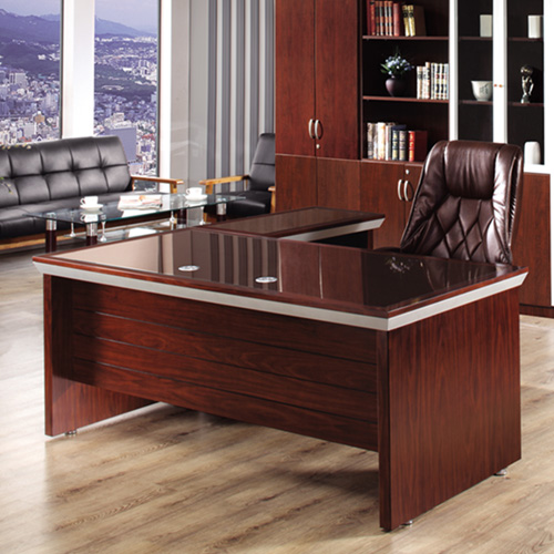 IN-1011 우드락 중역용책상(브론즈유리포함)