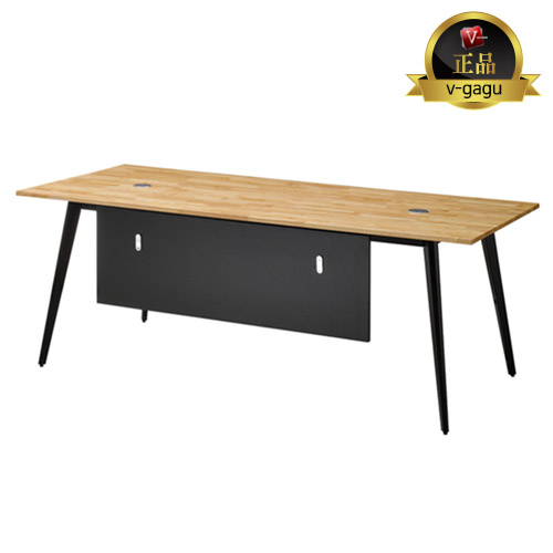 플렉스 원목 중역용책상(가림판포함/고무나무집성목)