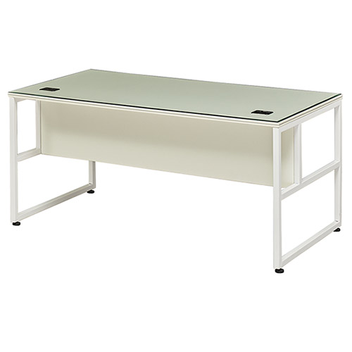 테라 아이보리 팀장용책상 (투명유리/가림판포함)