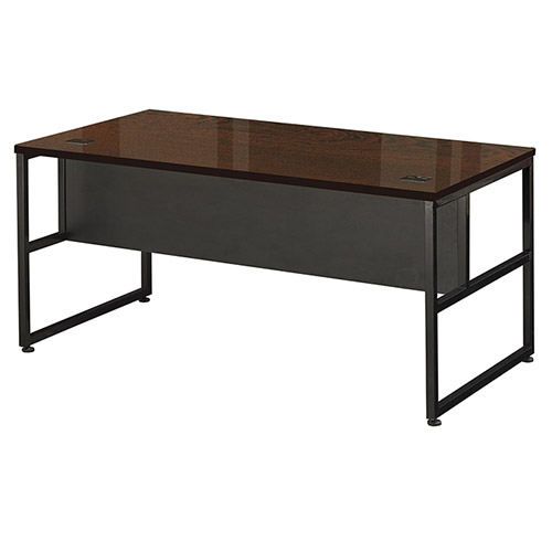 테라 월넛 팀장용책상 (갈색유리/가림판포함)