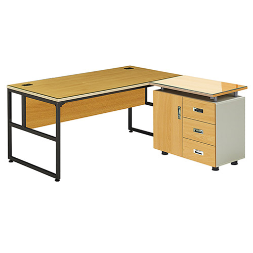 테라 망펄비치 팀장용책상 (투명유리/가림판포함)