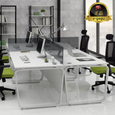 유로파S 사무용책상(하부가림판포함)~B타입/트라페조이드