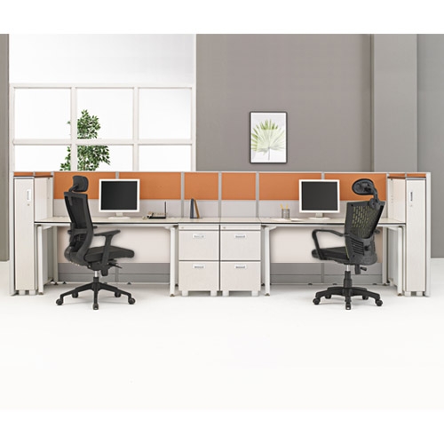 카멜레온 화이트에쉬 일자책상(가림판유)