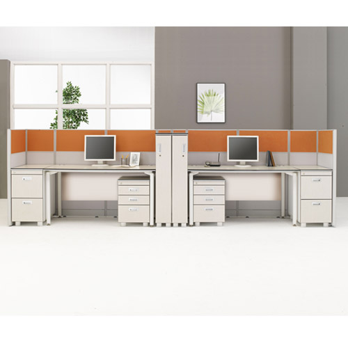 카멜레온 화이트에쉬 일자책상(가림판유)