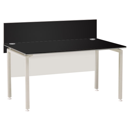 카멜레온 블랙오크 일자책상(가림판유)