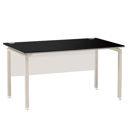 카멜레온 블랙오크 일자책상(가림판유)