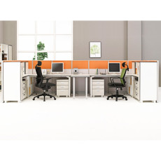 카멜레온 화이트에쉬 사이드책상(일체형)