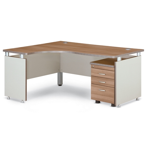 유퍼스 고급L형책상(하부목재)