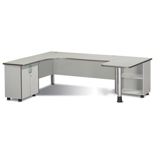 유퍼스 고급L형책상(하부목재)