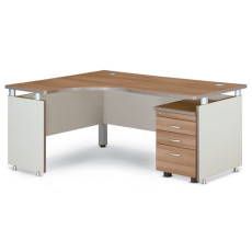 유퍼스 고급L형책상(하부목재)