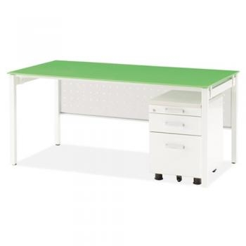 모노그램 강화유리책상(타공가림판)