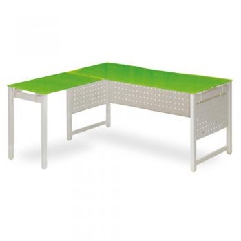 모노그램 네오2 조합형 강화유리책상(D700/타공가림판)