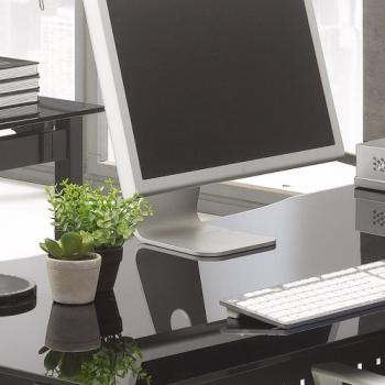 모노그램 네오2 조합형 강화유리책상(D700/타공가림판)