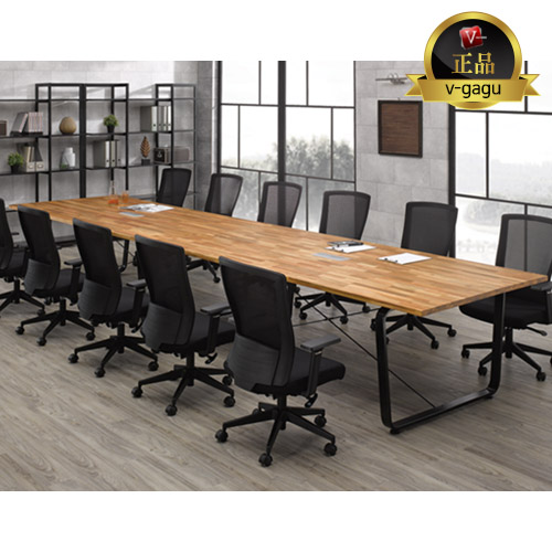 유로파S 원목 회의용테이블~B타입/트라페조이드(30T아카시아집성목)