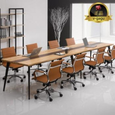 우드락 흑단 투톤 원목 회의용테이블(30T멀바우집성목 투톤)