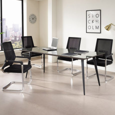 IN 9001우드락 회의용테이블(유리포함)