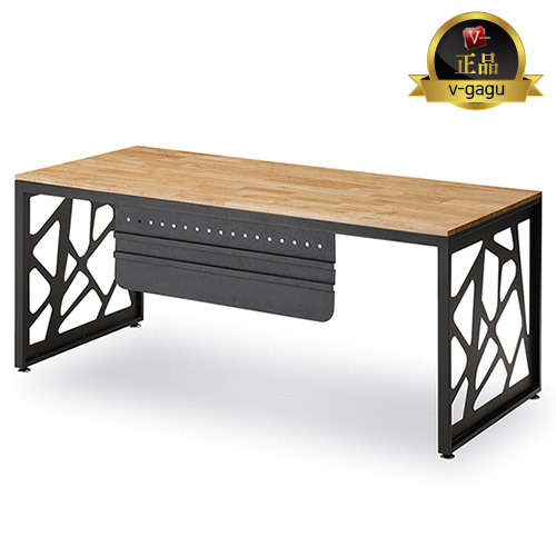 HD-1170 시그니처 원목철제책상(18T고무나무집성목)