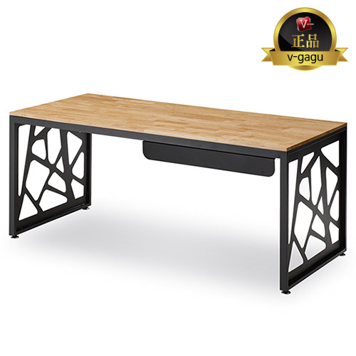 HD-1170 시그니처 원목철제책상(18T고무나무집성목)