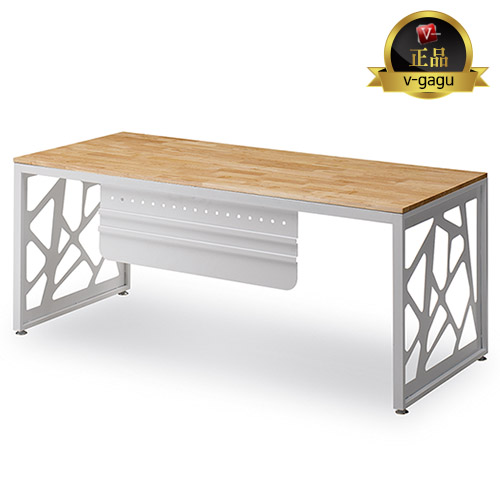 HD-1170 시그니처 원목철제책상(18T고무나무집성목)