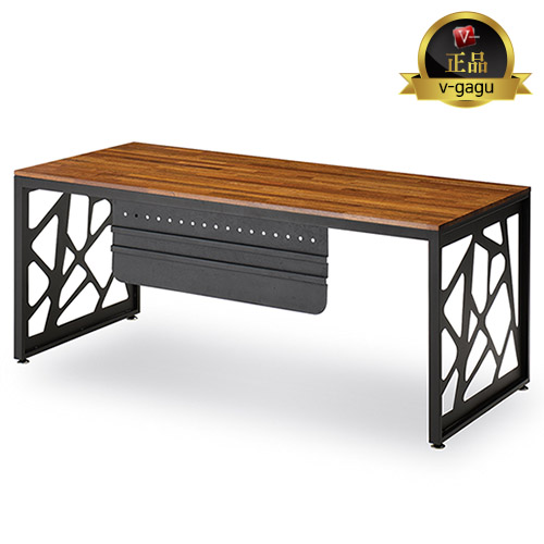 HD-1170 시그니처 원목철제책상(18T고무나무집성목)