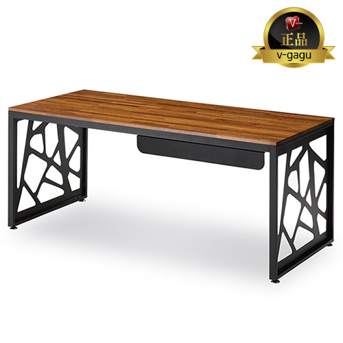 HD-1170 시그니처 원목철제책상(18T고무나무집성목)