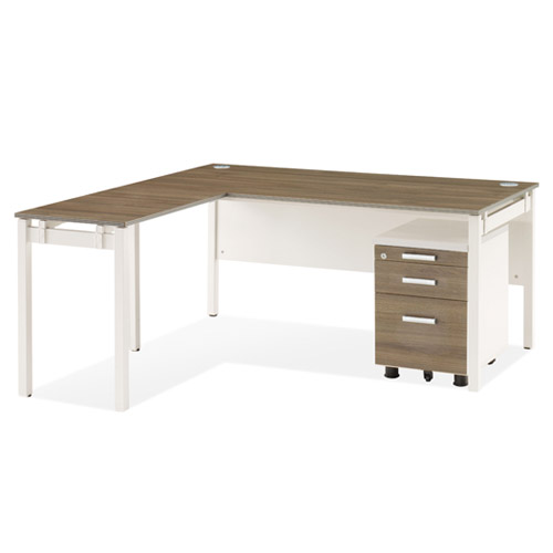 모노그램 팀장용 스퀘어 데스크(D800/사이드포함)