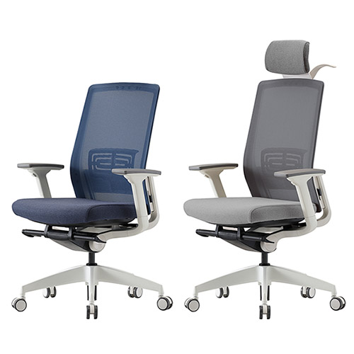 아이언 메쉬 사무용의자(흰사출)