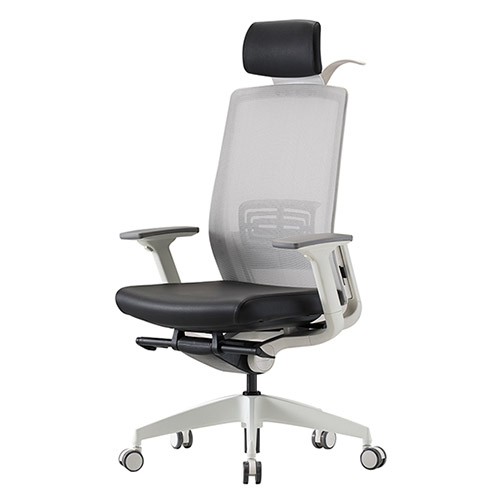 아이언 메쉬 사무용의자(흰사출)