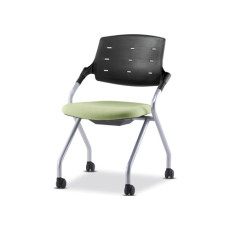 Ki-GR610  그레이스 C형 접이식의자(팔무/로라)/국산