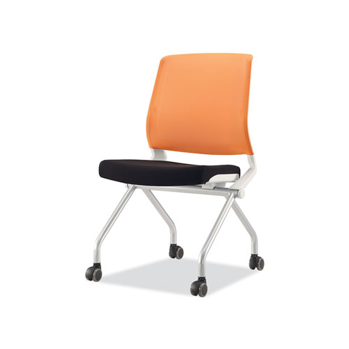 Ki-DM403 메쉬 접이식의자(팔무/로라/흰사출)