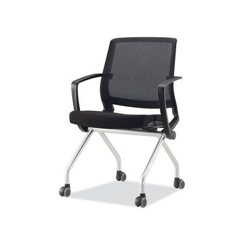 Ki-DM401 메쉬 접이식의자(팔유/로라/블랙사출)