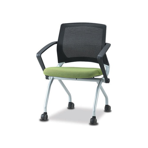 Ki-PM123 프리모 메쉬 접이식의자(팔유/로라/블랙사출)/국산