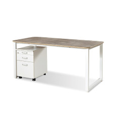 IN-1038 고무나무원목일자형책상[23T]