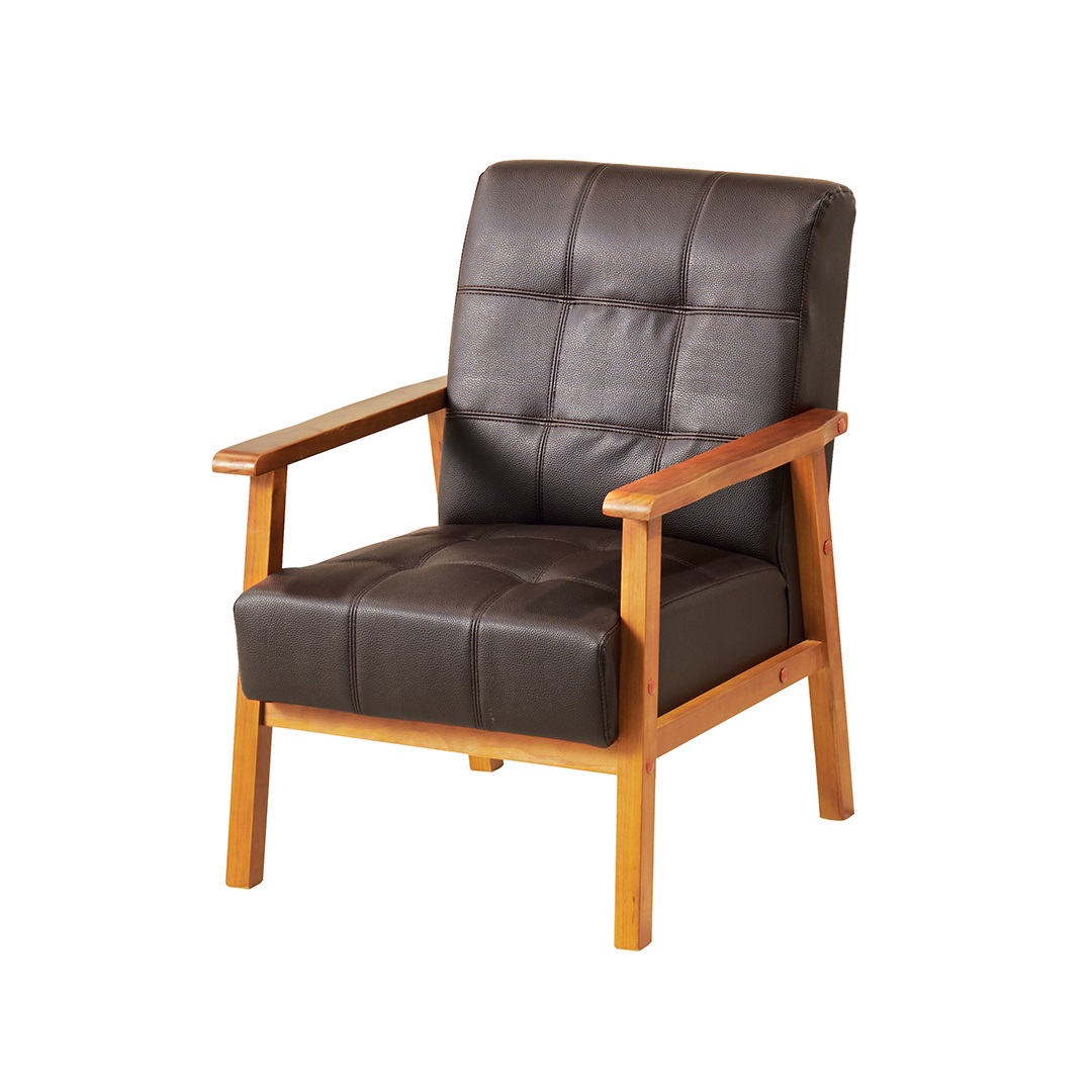 IN-8033 지니의자 롤가죽 목재의자