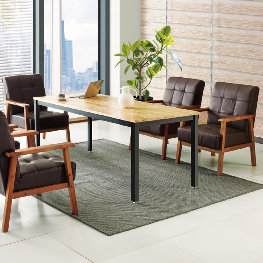 IN-8033 지니의자 롤가죽 목재의자