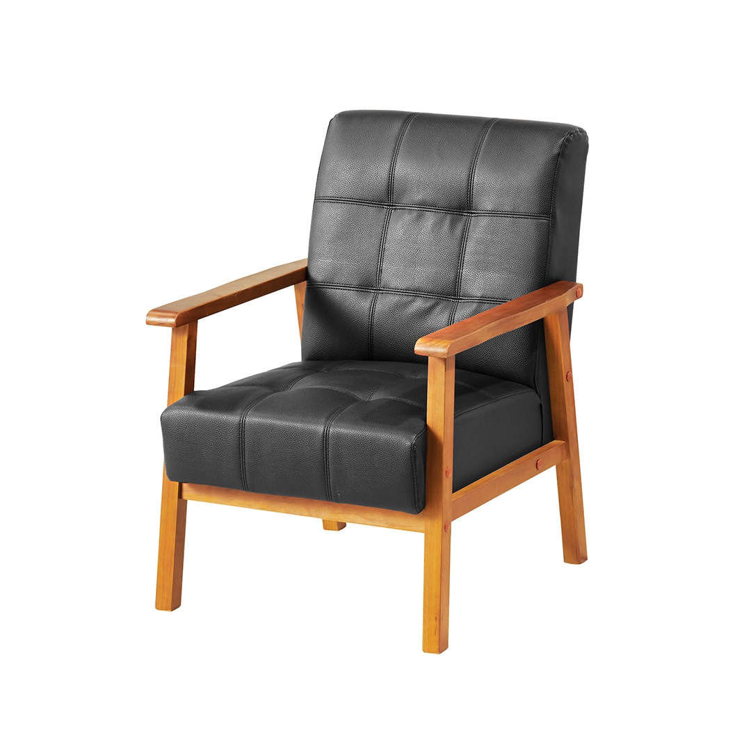 IN-8033 지니의자 롤가죽 목재의자