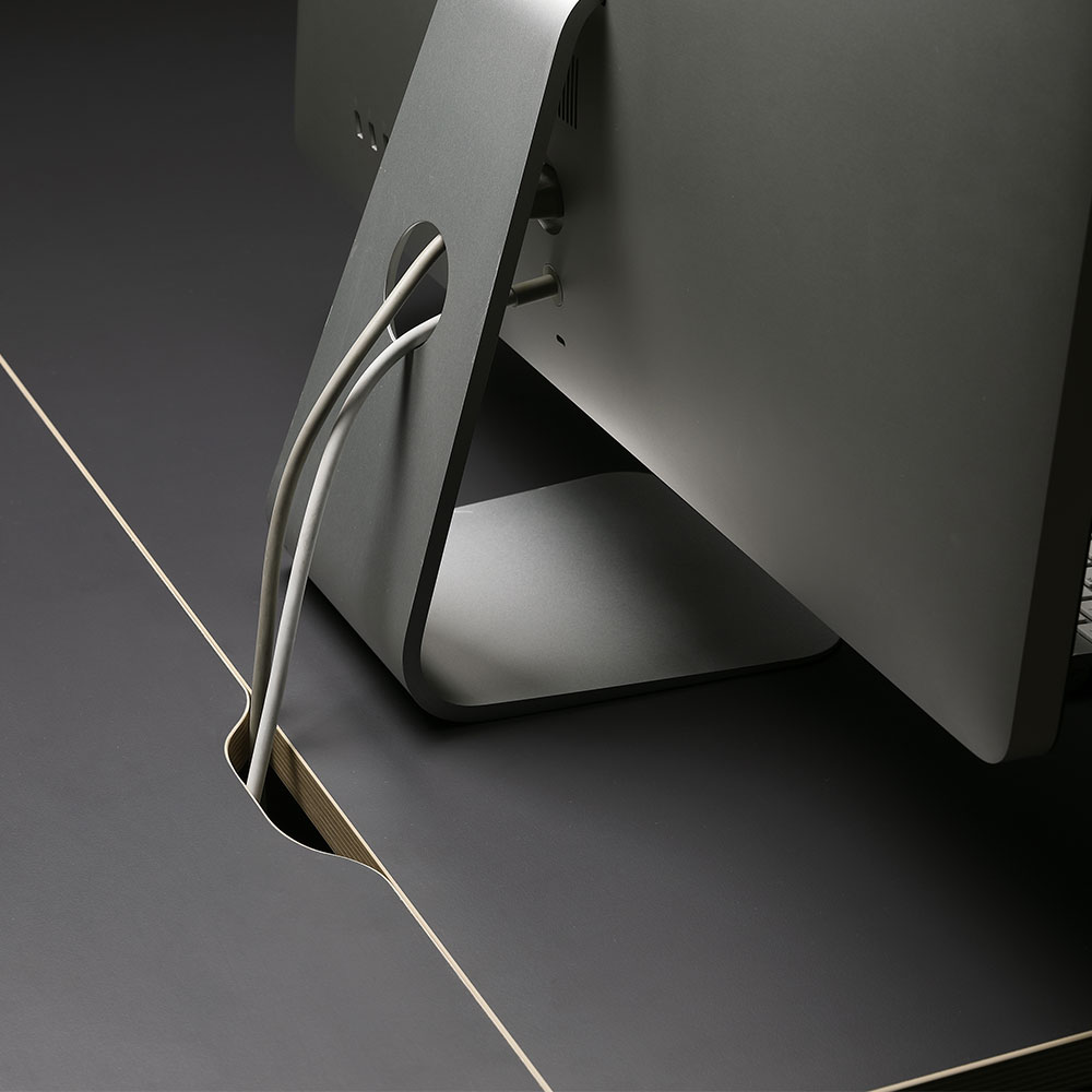 아르카 사이드형 책상 세트 (그라파이트)