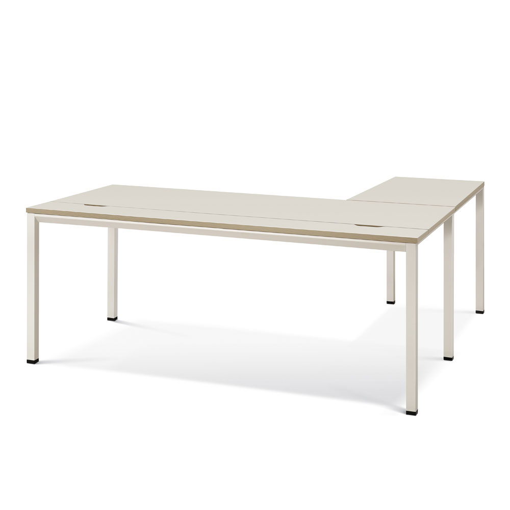 아르카 사이드형 책상 세트 (크림화이트)