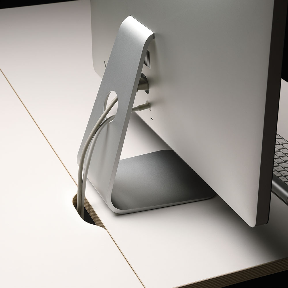 아르카 사이드형 책상 세트 (크림화이트)