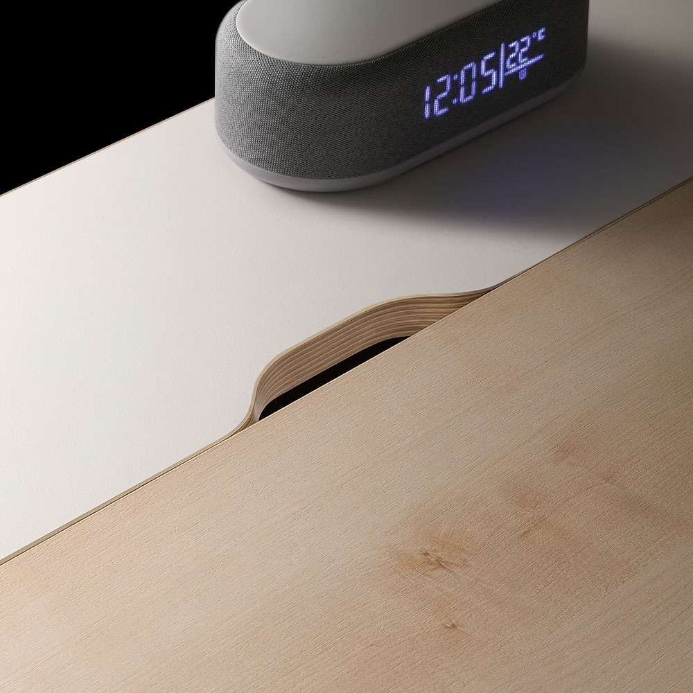 아르카 사이드형 책상 세트 (메이플)