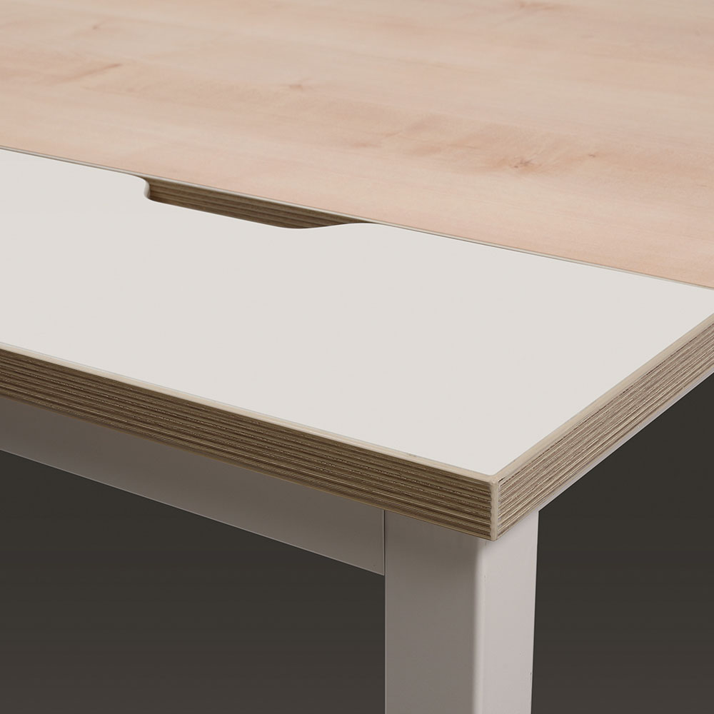 아르카 사이드형 책상 세트 (메이플)