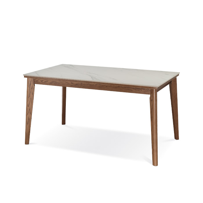 디에즈 세라믹 원목 테이블 (마블화이트)