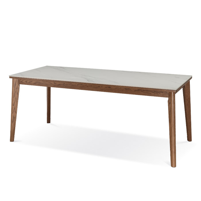 디에즈 세라믹 원목 테이블 (마블화이트)