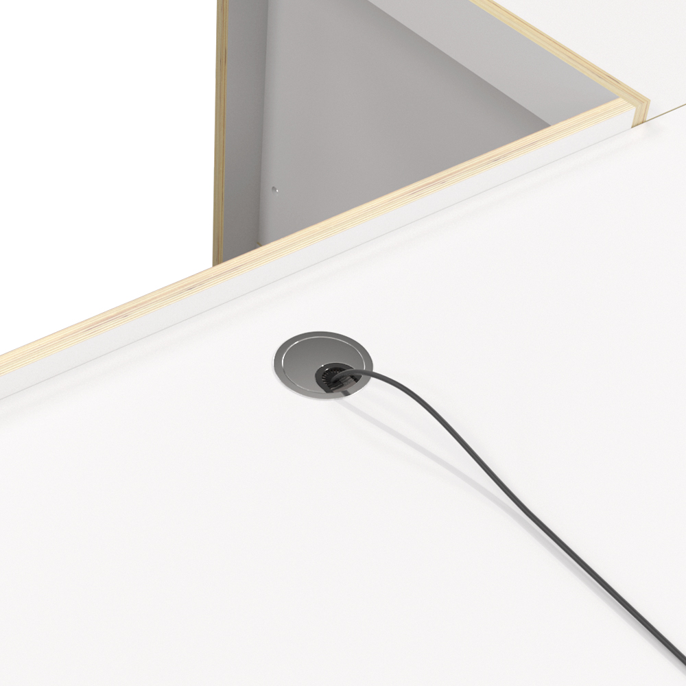 클레버 연결회탁 (크림화이트/ㅁ자형/B타입)