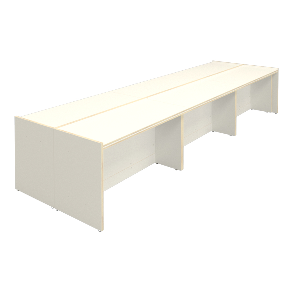 클레버 연결회탁 (크림화이트/V자형)