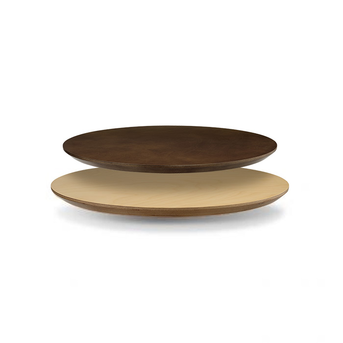 내추럴/월넛 자작나무 빗각 원형 상판(25T)