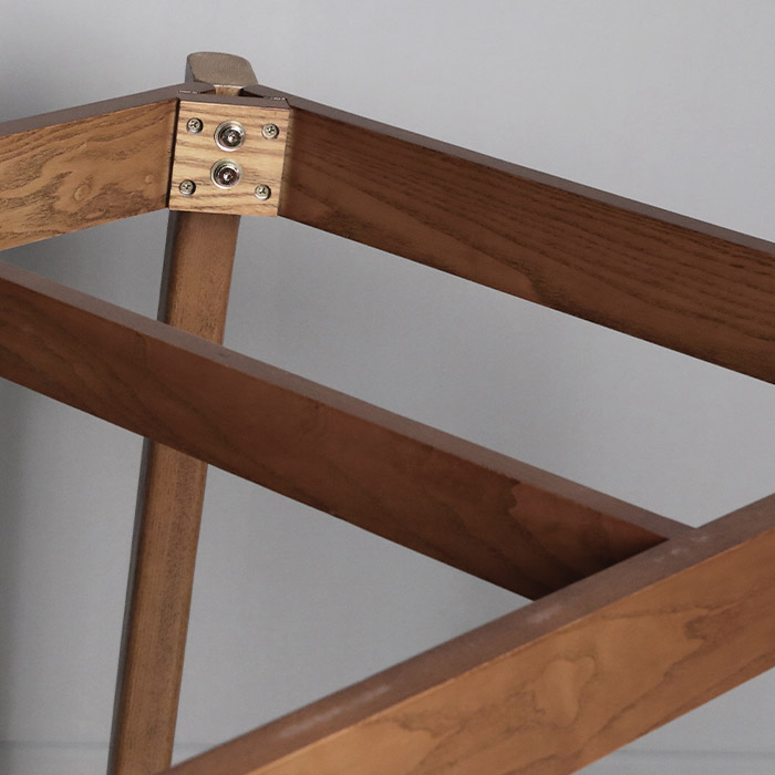 그라스 세라믹 원목식탁 (마로네블랙, 50R)