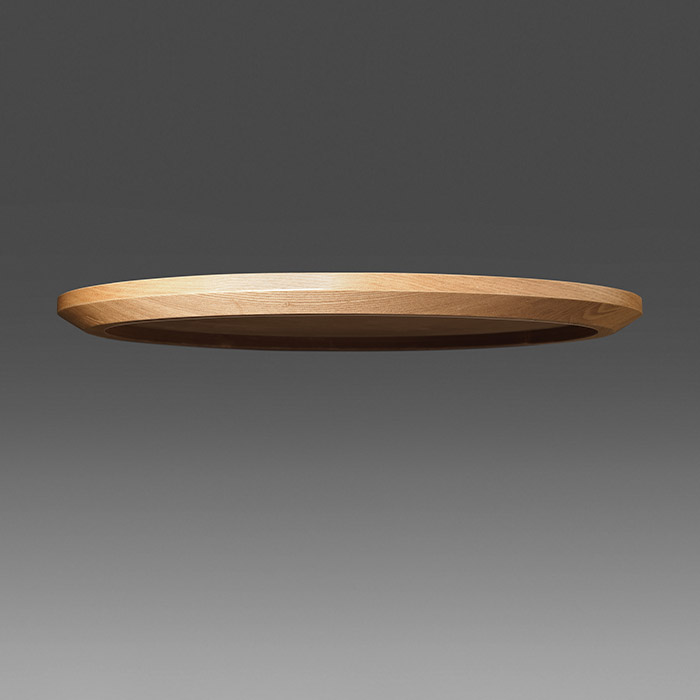 무늬목 빗각 원형상판(36T)