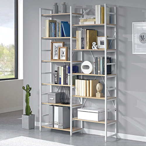 261-5 아이콘 A형+B형 철제 책장SET(화이트)