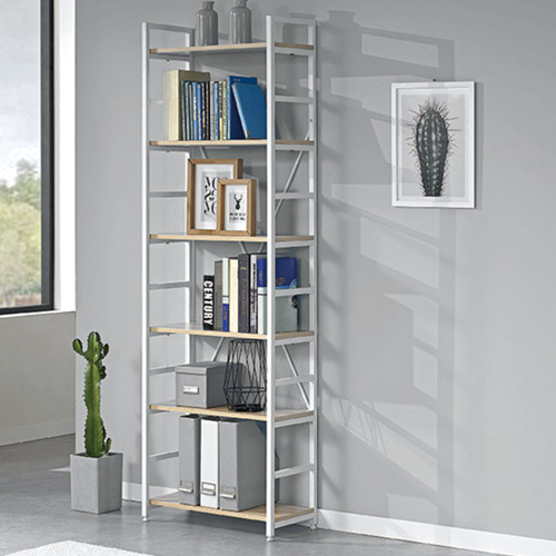 261-4 아이콘 A형 철제 책장(화이트)